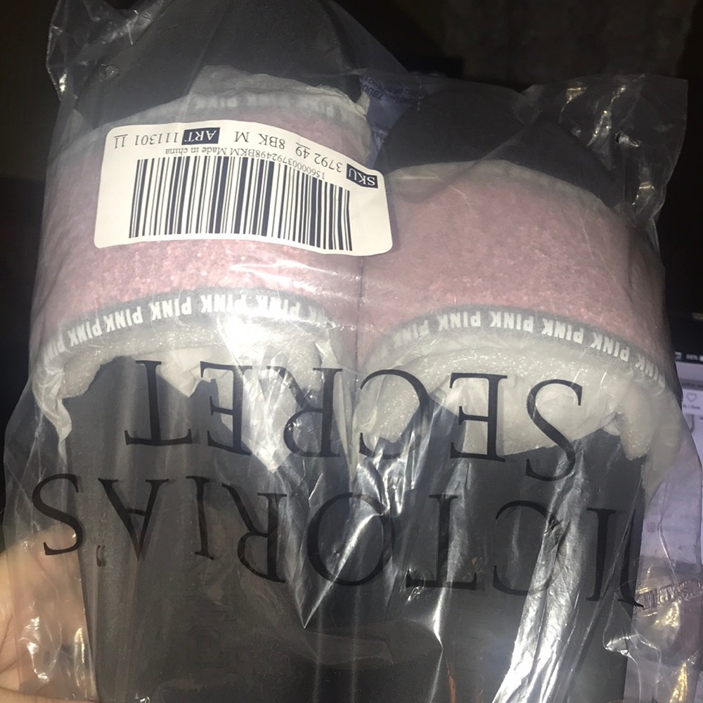 PINK Glitter Single Strap Slides π - Picture 2 of 2